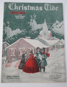 CHRISTMAS TIDE Sing Along Book, 1932 with Barbelle Cover Art - Picture 1 of 3