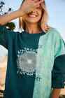 Anthropologie Sun Keep Daydream Sweatshirt Graphic Pullover Turquoise SZ XS Gift