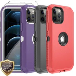 Funda protectora a prueba de golpes para teléfono iPhone 12 Pro 12 Pro Max + vidrio templado - Imagen 1 de 24
