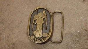 Vintage 70's Aubrey Beardsley Brass Belt Buckle - Picture 1 of 6