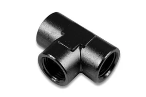 Camiseta T-piece Adaptador Fitting hembra/hembra/hembra 1/8 NPT Negro - Imagen 1 de 3