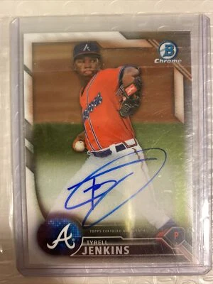 2016 Bowman Chrome Tyrell Jenkins Prospect Auto Autograph #BCAP-TJ V786 - Image 1 of 2