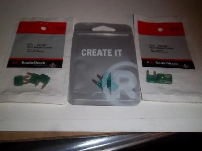 RADIO SHACK 270-0014 (лот из 3) 30-AMP 32VDC MINI-BLADE ПРЕДОХРАНИТЕЛИ = (9-всего предохранители) - Изображение 1 из 4