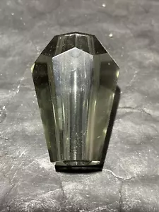 LAMPADARIO PARTE CORPO LAMPADARIO VETRO PRISMA CRISTALLO FUMO SFACCETTATO ROTTURA SPESSORE ALTEZZA 2,5” - Foto 1 di 14
