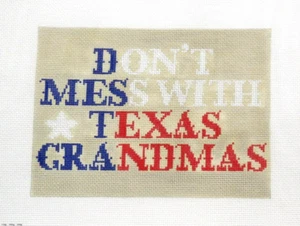 The Collection Froppy Design Texas Grandmas Sign Handpainted Needlepoint Canvas - Picture 1 of 1