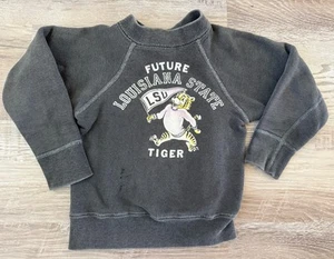 Vintage 50’s 60’s Kids Youth LSU University Sweatshirt Louisiana State Tigers - Picture 1 of 7