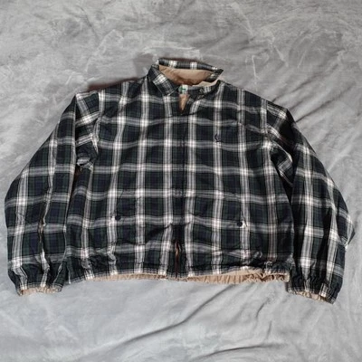 Vintage Tommy Hilfiger Golf Harrington Jacket Mens XL Short Fit Reversible Plaid - Image 1 of 4