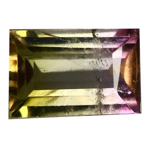 0.35Ct Amazing Rectangle cut 5 x 3 mm AAA 100% Natural Pink-Green Tourmaline - Picture 1 of 4