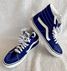 Vans SK8-HI Unisex Shoes Blue Suede High Top Sneakers Men's 6 1/2  Women's 8 - Picture 1 of 21