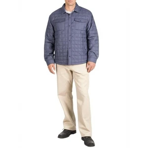 Cutter & Buck Mens Quilted Jacket 4XT Blue-Grey Casual Snap Button Front Outdoor - Picture 1 of 9