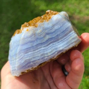 HIGH GRADE BLUE LACE AGATE ROUGH NAMIBIA AFRICA 1LBS 7.6OZ - Picture 1 of 6