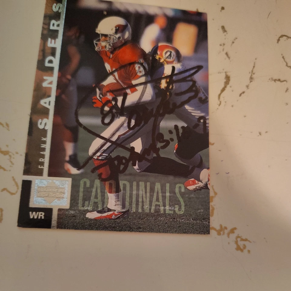 Frank Sanders Autographed 1997 Upper Deck #102 Football Card. - Image 1 of 2