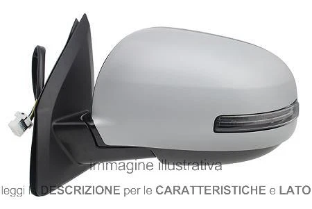 Retrovisore per Mitsubishi ASX 2010 ribaltabile con fanalino 9 Pin destro