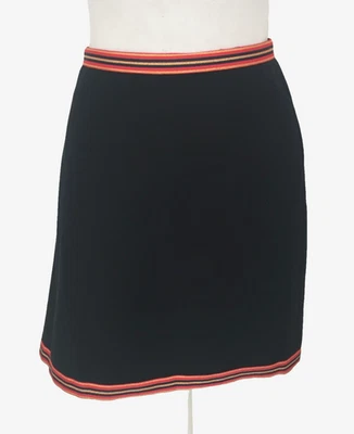 Hobbs Women's Skirt Size 16 Navy Twill Glitter Striped Ribbon Hem & Waist New F1 - Image 1 of 4