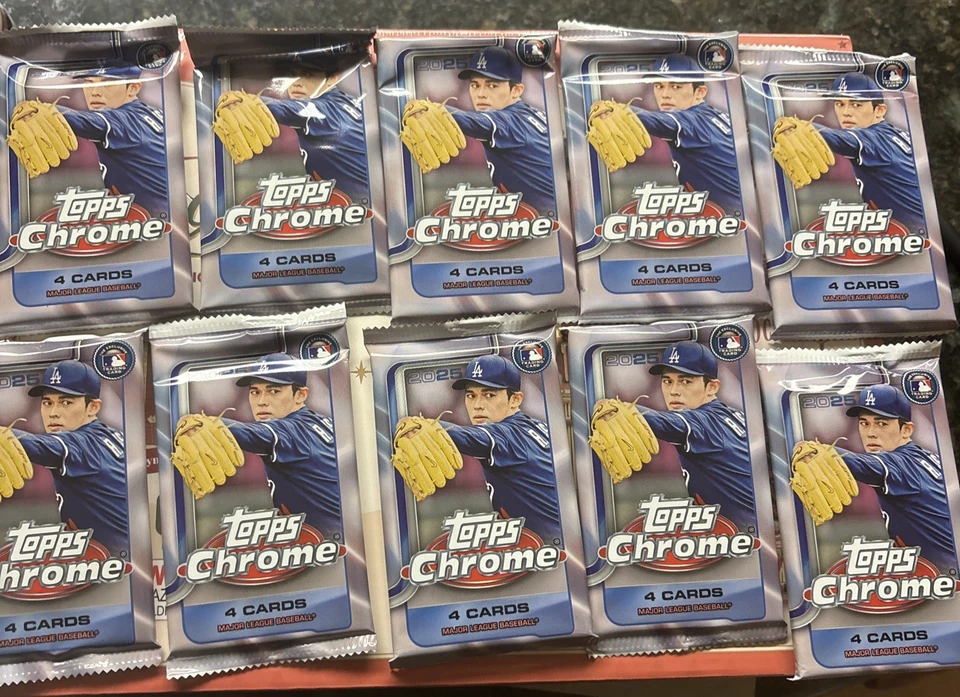 Béisbol cromado Topps 2025 - Lote de 20 paquetes base Logofractor - MVP recompras/RC  Foto 1 de 1