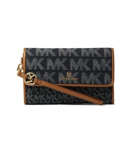 Michael Kors Jet Set Charm Large Flap Phone Wristlet Dark - Picture 1 of 3