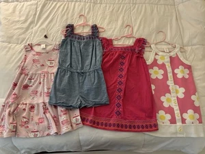 Lot Of Girls Gymboree 3 Dresses/1 Romper Size 5t - Picture 1 of 11