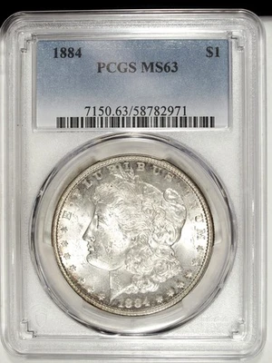 1884 P PCGS MS 63 Morgan Silver Dollar ☆☆ Reverse Toning ☆☆ Great Set Filler 971 - Image 1 of 2