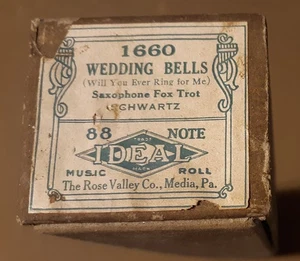 #1660 Wedding Bells (Will You Ever Ring For Me) IDEAL 88 Note Player Piano Roll - Picture 1 of 4