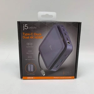 New J5 create Type-C Dock Dual HDMI Docking Station JCD3198 - Picture 1 of 8