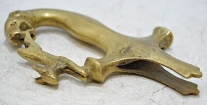 Antique Brass Lion Head Shaped Sword Hilt Handle Original Old Hand Carved - Picture 1 of 6