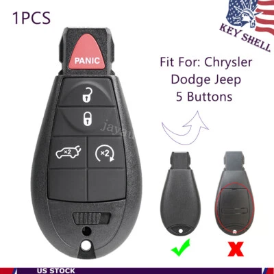 Remote Fob Key Shell Case for Jeep Grand Cherokee 2008 2009 2010 2011 2012 2013 - Image 1 of 4
