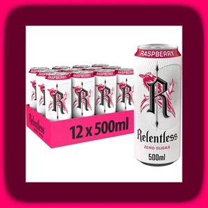 Bebida energética implacable frambuesa cero azúcar 12x50cl - Imagen 1 de 4