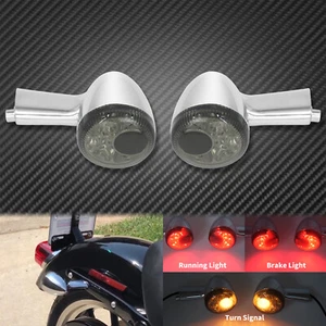 Chrome Rear LED Turn Signals Lights Bracket Fit For Harley Sportster XL 1992-up - Picture 1 of 12