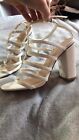 Asos White Strappy Block Sandals Size 7 Worn Once