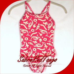 NWT HANNA ANDERSSON SUNBLOCK 1PC SWIMSUIT MERRY MERMAIDS PINK PRINT 150 12 - Picture 1 of 5