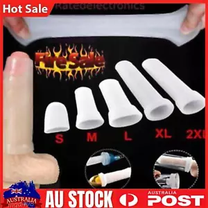 2Pcs Penis Silicone Sleeve for Extender Stretcher Max Vacuum Enlargement New" - Picture 1 of 12