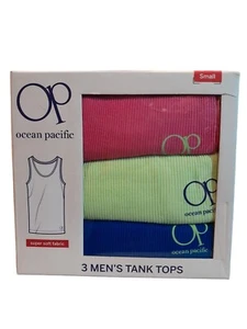 New Ocean Pacific OP Mens 3 Pack Tank Tops. SMALL - Picture 1 of 6