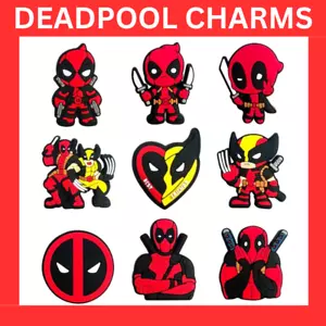 Deadpool - Charms for Crocs Shoes (Set of 9) - Picture 1 of 2