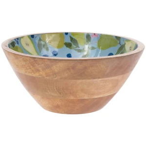 Mango Wood 10" Bowl Pear Fruit Design - Picture 1 of 2
