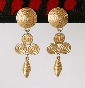Sonia Rykiel goldene Clip Ohrhänger - Bild 1 von 4