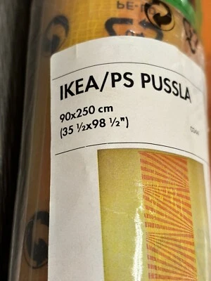 Ikea Orange PS Pussla Plastic Drape Room Divider Curtain Spring Tube 35.5"x95.5" - Image 1 of 4