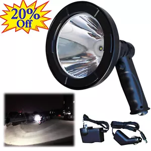 12 Volt 1000w Hunting Spot Light Lamp Hand Held Shooting Torch Built-in Battery - Picture 1 of 10