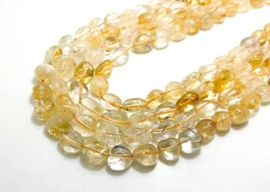 Cuentas de piedras preciosas de guijarro pepita pulida citrino dorado natural PG318B - Imagen 1 de 4