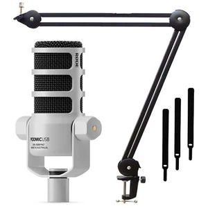 Rode Mikrofon Podmic USB Weiss mit Gelenkarm Schwarz - Bild 1 von 9
