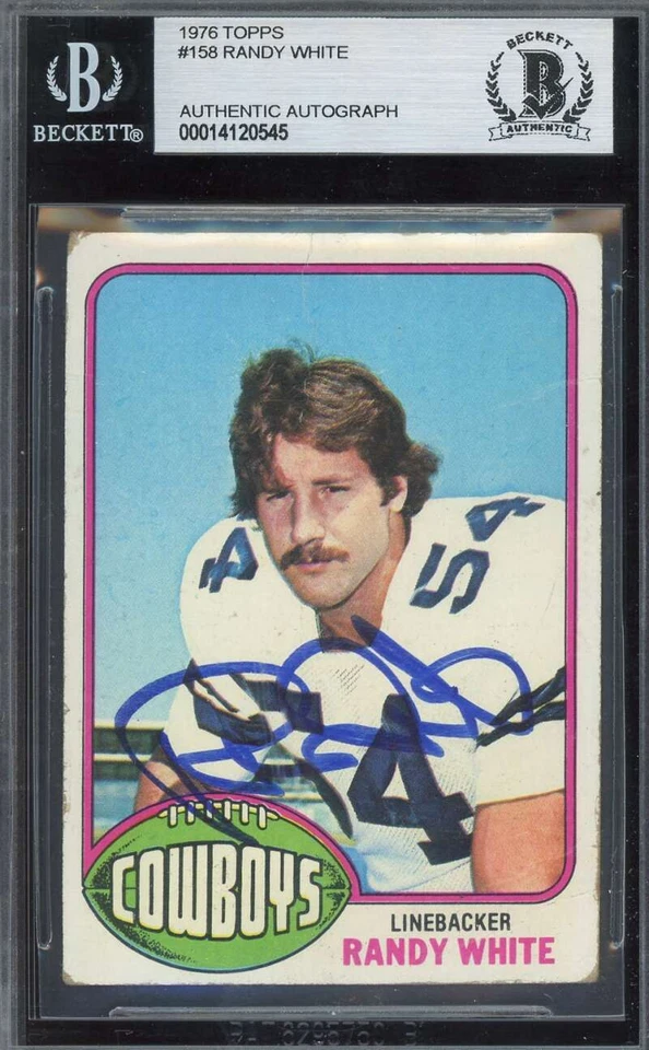 Randy White Beckett BAS Signed 1976 Topps Rookie Autograph - Image 1 of 1