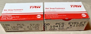 Druckknöpfe, vernickelt 1/4 Zoll, Dot 100 Komplettsets bs10370 & bs10412 - Bild 1 von 3