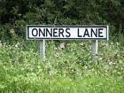 Photo 12x8 Onner's Lane sign At the junction with the B1122 Leiston Road c2011