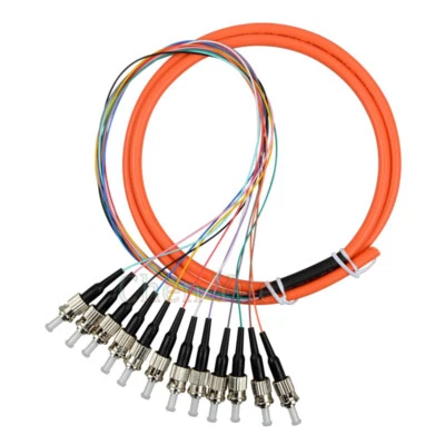 12 Fibers 1.5 Meter ST UPC OM2 50/125 Multi Mode Bundles Optical Fiber Pigtail - Image 1 of 4