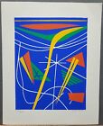 Carl Kent Signed & Numbered Serigraph Abstract Geometric #177/200 1970's 13"×10"