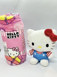 SanrioHello Kitty and Friends-Hello Kitty Throw Blanket With Hello Kitty Plush - Picture 1 of 9