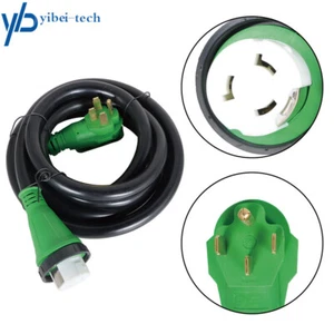 15 ~ 50 Fuß Wohnmobil 50 Amp Wohnmobil Verlängerung Netzkabel 14-50P 125/250 V Drehverschluss & LED-Licht - Bild 1 von 14