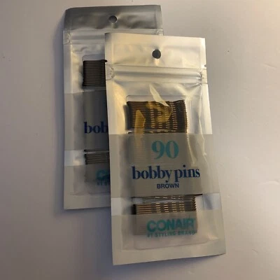 Conair Bobby Pins Brown 2 Packs Of 90 - Image 1 of 3