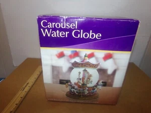 CAROUSEL WATER GLOBE PLAYS MUSIC large - Picture 1 of 4