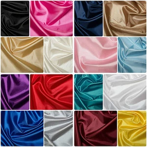 Plain Coloured Habotai Silk Lining Fabric Polyester Material 145cm (57") Wide - Picture 1 of 1