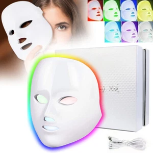 Máscara facial LED terapia de luz terapia de luz roja 7 colores LED máscara facial para el cuidado de la piel - Imagen 1 de 16